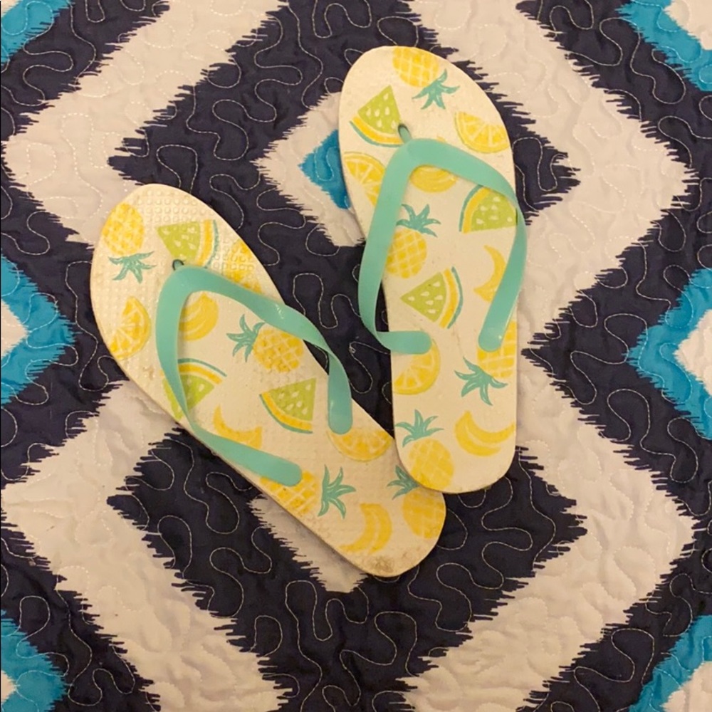 Pineapple Flip Flops